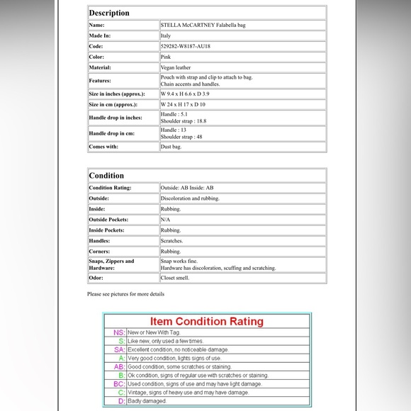 Stella McCartney Red Chain Tote Bag with Dust bag and small pouch - Picture 15 of 15